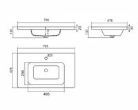 Тумба напольная с умывальником PALERMO 80 /2ящ/ AQUA DE MARCO 5080CPAL/F — фото 11, Тумбы с раковиной