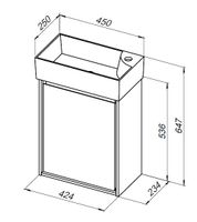 Тумба под раковину Aquanet Милан 45 белый глянец арт-00339962 — фото 9, Тумбы под раковину