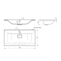 Раковина VCB-3M900W из искусственного камня, цвет белый — фото 6, Раковины встраиваемые сверху