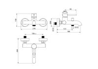 AQ1340BG ЕВРОПА смеситель для ванны, шлиф. золото — фото 2, Смеситель для ванны