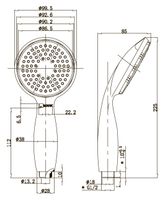Лейка душевая 1-функц., хром., LM, арт-LM8001C — фото 2, Лейки для душа