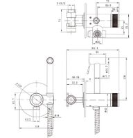 Смеситель с гигиеническим душем Allen Brau Liberty 5.33005-31 (с внутренней частью) черный матовый — фото 9, Гигиенические души