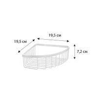 Полка угловая одноэтажная Fixsen нержавеющая сталь арт-FX-842 — фото 3, Полки для ванной и душа