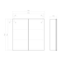 Зеркальный шкаф VIGO Geometry Classic 80 подвесной белый (118) — фото 9, Зеркальные шкафы в ванную