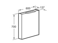 OLETA Зеркальный шкаф 60, правый, белый глянец арт-A857646806 — фото 8, Зеркальные шкафы в ванную