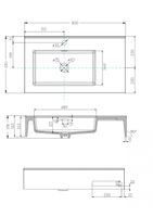 Раковина КВАДРО Про 80, левая арт-1A734431QA01L — фото 6, Раковины подвесные