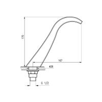 Высокий водопад без переключателя арт-VOD6101 — фото 2, Изливы