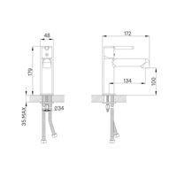 Смеситель для умывальника, хром, Aiger, IDDIS арт-AIGSB00i01 — фото 2, Смесители для раковины