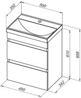 Товар: Тумба под раковину Aquanet Нота New 50 дуб веллингтон табак 00334190 - фото 16 Тумба под раковину Aquanet Нота New 50 дуб веллингтон табак 00334190 — фото 16, Тумбы под раковину