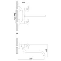 Товар: G02 Смеситель для кухни, пов.излив 299мм на стену, р/ДВ, хром, ROS, G02-74 - фото 2 G02 Смеситель для кухни, пов.излив 299мм на стену, р/ДВ, хром, ROS, G02-74 — фото 2, Смесители для кухни