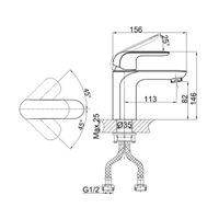 Товар: Смеситель для раковины D&K Venice , хром арт-DA1022101 - фото 2 Смеситель для раковины D&K Venice , хром арт-DA1022101 — фото 2, Смесители для раковины