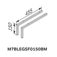 M7BLEGSF0150BM Sense, Ножки для тумбы 15 см, цвет черный матовый — фото 2, Комплектующие для мебели в ванной