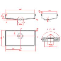 Раковина Castello Due прямоугольная, белый матовый, MonteBianco арт-12124 — фото 5, Раковины накладные