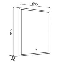 Товар: Зеркало с LED-подсветкой SIENA (68,5*91,5) /AQUA DE MARCO Sien70/90 - фото 11 Зеркало с LED-подсветкой SIENA (68,5*91,5) /AQUA DE MARCO Sien70/90 — фото 11, Зеркала в ванную комнату