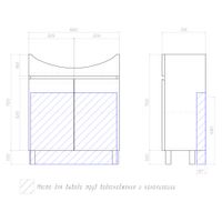 Тумба под раковину VIGO Wing 70 напольная дуб золотой арт-tn.WIN.BAL.70.2D дуб золотой — фото 7, Тумбы под раковину