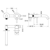 Смеситель для раковины встроенный Timo Saona 2372/18SM черное золото — фото 2, Смесители для раковины