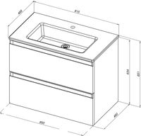 Тумба под раковину Allen Brau Eclipse 80 1.E1002.WM 2.0 белый матовый — фото 8, Тумбы под раковину