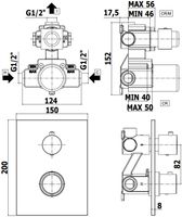 Смеситель для душа Paffoni Light (с внутренней частью) арт-LIQ513CR — фото 2, Смеситель для душа