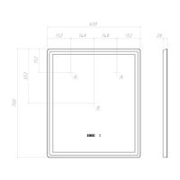 Зеркало с подсветкой VIGO Geometry Luxe 600 арт-208 — фото 10, Зеркала в ванную комнату