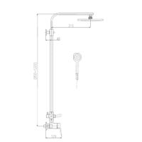 Смеситель Colorado для душа, душевой комплект, головной душ, арт-CO282.5/6 — фото 2, Смеситель для душа