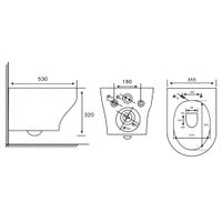 Унитаз ABBER Bequem подвесной белый, безободковый, смыв торнадо арт-AC1128 — фото 8, Подвесные унитазы
