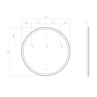 Зеркало с подсветкой VIGO Cosmo Comfort 800 140 — фото 9, Зеркала в ванную комнату