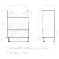 Тумба под раковину VIGO Wing 60 напольная белый (tn.WIN.BAL.60.2Y белый) — фото 8, Тумбы под раковину