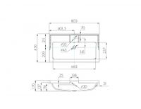 Раковина ФАБИА 80, белая арт-1A708031FB010 — фото 4, Раковины встраиваемые сверху