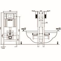Инсталляция двойная самонесущая ABBER для двух подвесных унитазов арт-AC0106 — фото 4, Инсталляции для унитазов
