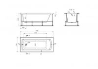 МОНАКО XL Ванна акриловая 170х75 см., без монтажного комплекта, САНТЕК 1WH111980 — фото 13, Акриловые ванны