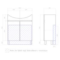 Тумба под раковину VIGO Wing 70 напольная белый (tn.WIN.BAL.70.2D белый) — фото 8, Тумбы под раковину