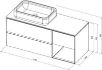 Тумба под раковину Allen Brau Infinity 120 1.21005.CGM L олива матовый — фото 10, Тумбы под раковину
