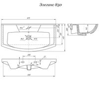 Тумба напольная с умывальником ELEGANSE 85 /золото/ AQUA DE MARCO 5085CGELE — фото 9, Тумбы с раковиной