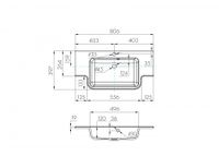 Раковина HOTEL B 81, белая 1A710231PI010 — фото 3, Раковины подвесные