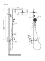Товар: Душевая стойка с термостатом SANCOS Etna, хром, арт. SC9007CH - фото 2 Душевая стойка с термостатом SANCOS Etna, хром, арт. SC9007CH — фото 2, Душевые стойки