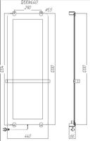 Товар: Полотенцесушитель электрический Allen Brau Infinity 120x44 с рейлингом и креплением, черный браш 00305020 - фото 2 Полотенцесушитель электрический Allen Brau Infinity 120x44 с рейлингом и креплением, черный браш 00305020 — фото 2, Электрические полотенцесушители