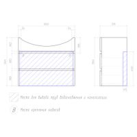 Тумба под раковину VIGO Wing 70 подвесная белый (tp.WIN.BAL.70.2Y белый) — фото 6, Тумбы под раковину