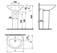 LYRA Пьедестал для раковин JIKA 8192700000009 — фото 4, Пьедесталы для раковины