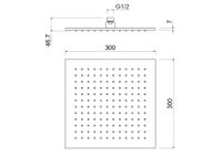 Товар: Квадратный верхний душ 300*300*7 мм AQUATEK, матовый черный AQ2078MB - фото 4 Квадратный верхний душ 300*300*7 мм AQUATEK, матовый черный AQ2078MB — фото 4, Верхние души