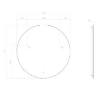 Зеркало с подсветкой VIGO Otti Comfort 700 арт-184 — фото 6, Зеркала в ванную комнату