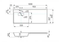Товар: Раковина ЛОНДРИ 120, левая, белая арт-1A72843KLH01L - фото 10 Раковина ЛОНДРИ 120, левая, белая арт-1A72843KLH01L — фото 10, Раковины встраиваемые сверху