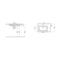 Товар: Умывальник ISIK 70, Dreja арт-4070-KL - фото 2 Умывальник ISIK 70, Dreja арт-4070-KL — фото 2, Раковины подвесные