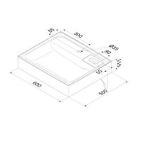 M85WCC0601WG050 X-Joy, Раковина над стиральной машиной, керамическая, 60x50 см, белый глянец — фото 7, Раковины на стиральную машину