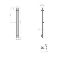 Полотенцесушитель Пэк сп Вектор 2 120*10 32 мм арт-ПэкспВектор2120*1032 — фото 2, Электрические полотенцесушители