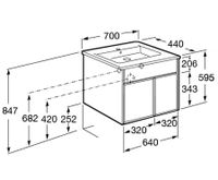 UP Тумба под раковину GAP 70, белый глянец, ROCA арт-ZRU9303011 — фото 8, Тумбы под раковину
