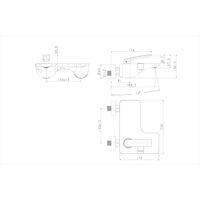 Bellario Смеситель для ванны, монолитный излив 186мм лейка, р/ОД, хром, LM, арт-LM6802C — фото 2, Смеситель для ванны