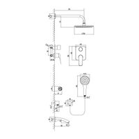 Bronx Смеситель для ванны и душа, излив162мм встраивамемый,р/ОД, черный, LM, арт-LM3722BL — фото 2, Смеситель для ванны