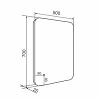 Зеркало с LED-подсветкой MILAN (50*70) /AQUA DE MARCO MIL50/70 — фото 11, Зеркала в ванную комнату