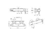 Suit Смеситель для ванны/душа хром VITRA арт-A42818 — фото 1, Смеситель для ванны