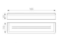 Полка большая ABBER Osten 316 AA1863BST сталь брашированная — фото 3, Полки для ванной и душа